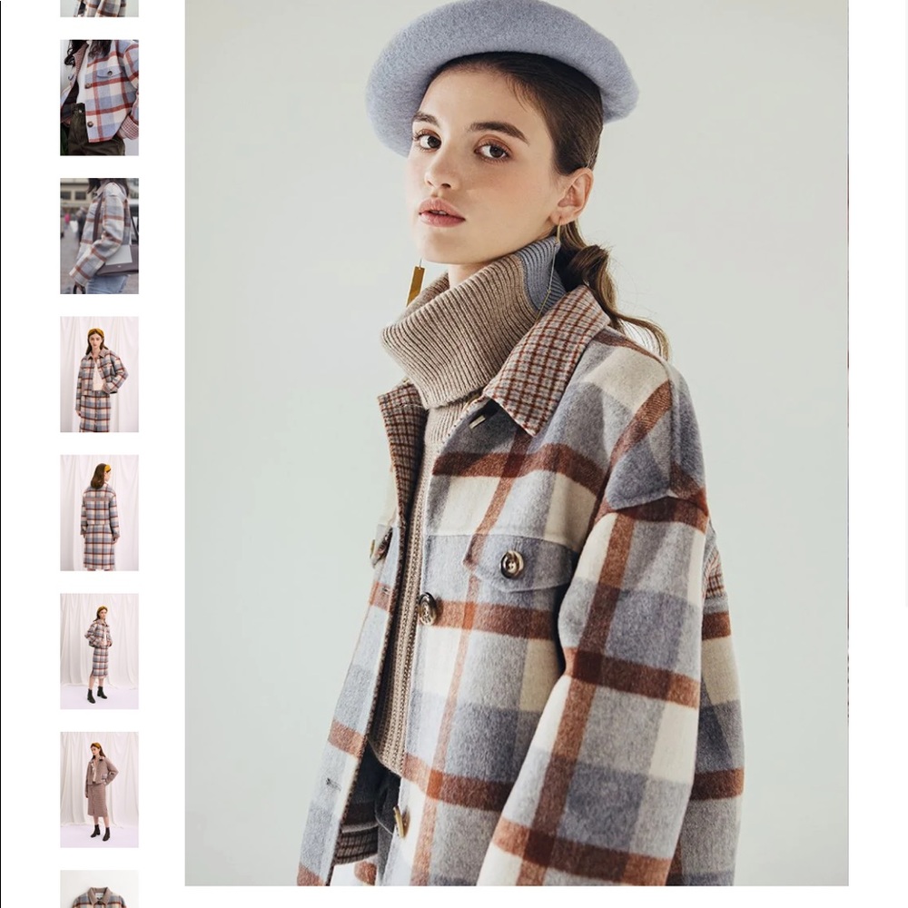 Petite studios reversible wool jacket